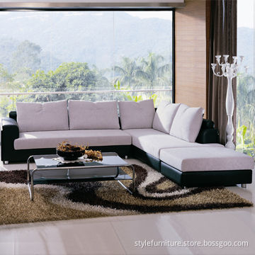 Living room sofa, fabric and PVC combined